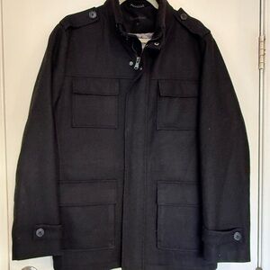 Calvin Klein Men's Black Winter Wool Jacket